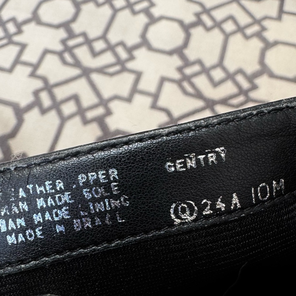 Nine West Genuine Leather Knee High Square Toe Chunky Tall Boots Black Y2K 10M - Picture 17 of 17